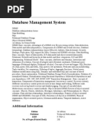 Database Management System: Additional Information