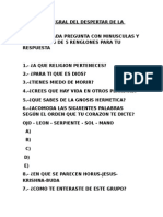 Sondeo Integral Del Despertar de La Conciencia