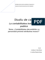 Studiu de Caz: La Contabilitatea Instituţiilor Publice