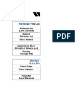 Punching Force Calculator Excel 2010