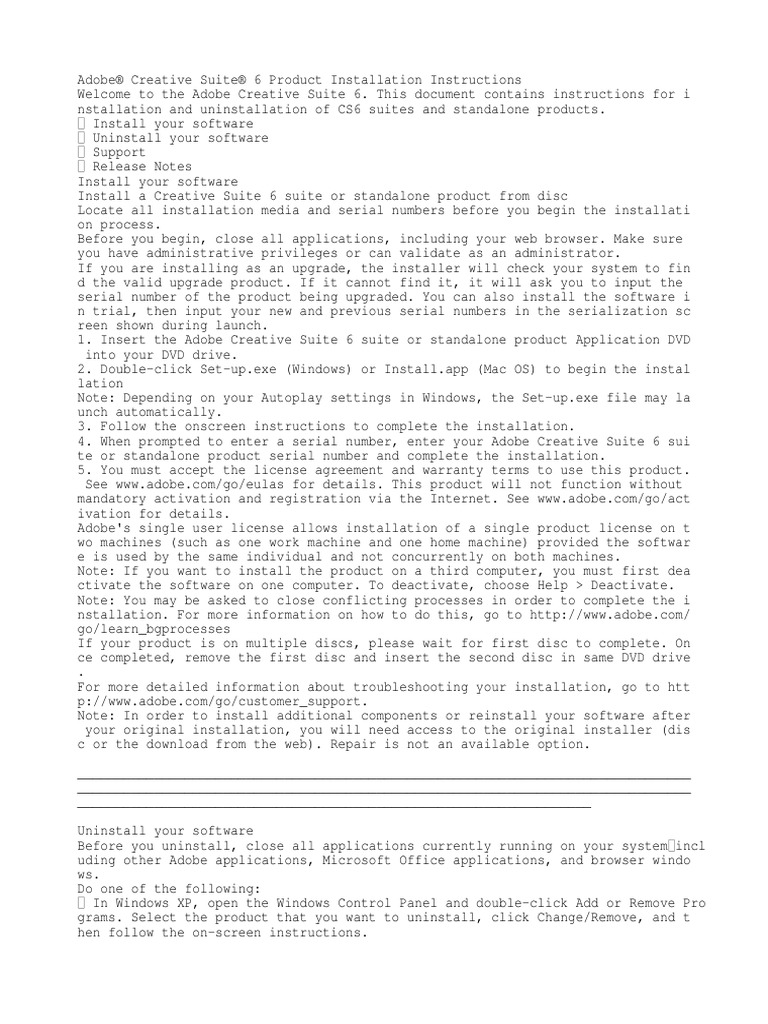 Installation Instructions | PDF | Installation (Computer Programs ...