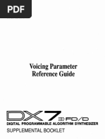 DX7 Voicing Parameter Reference Guide