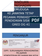 Panduan Temuduga DG 41