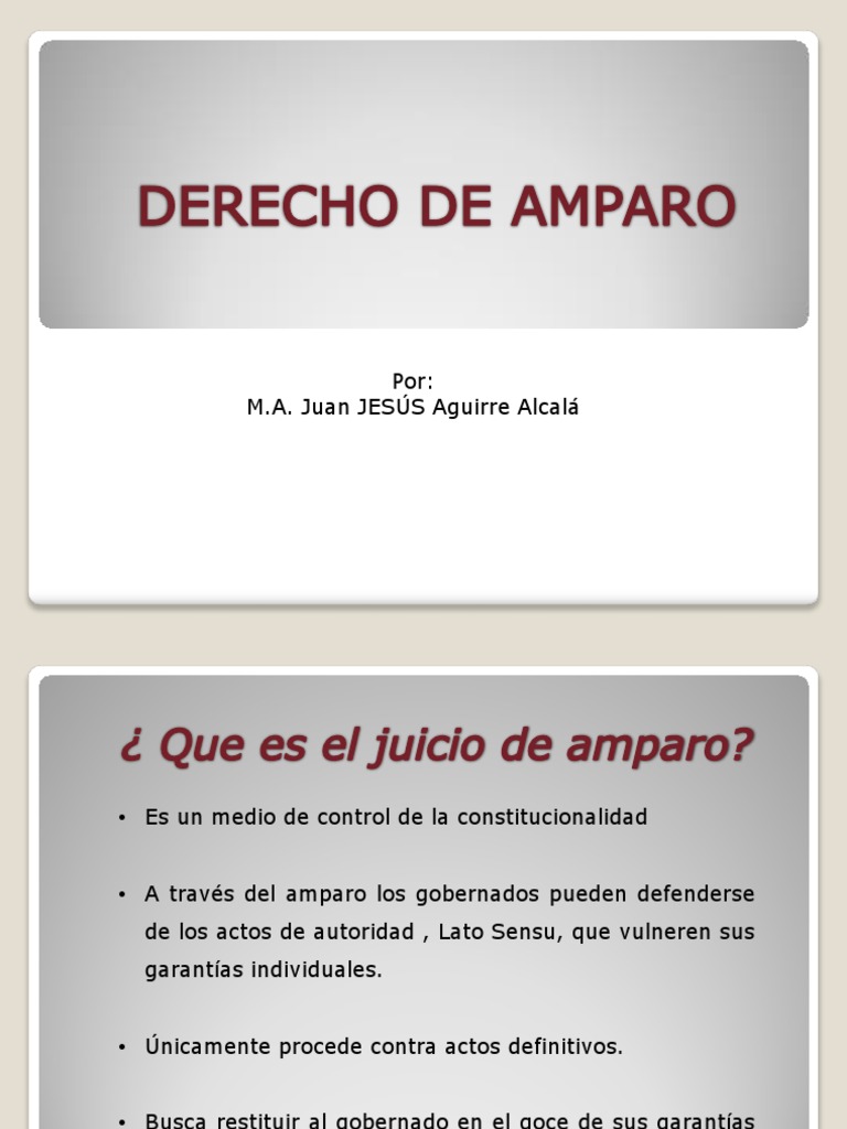 Juicio de Amparo PDF | PDF | Sentencia (ley) | Derecho Constitucional