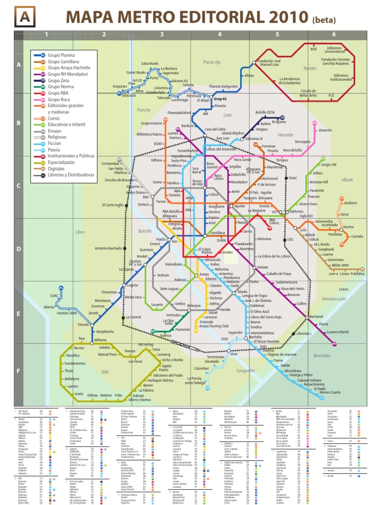 Mapa Metro Editorial | PDF | Compañías editoriales de libros de los ...