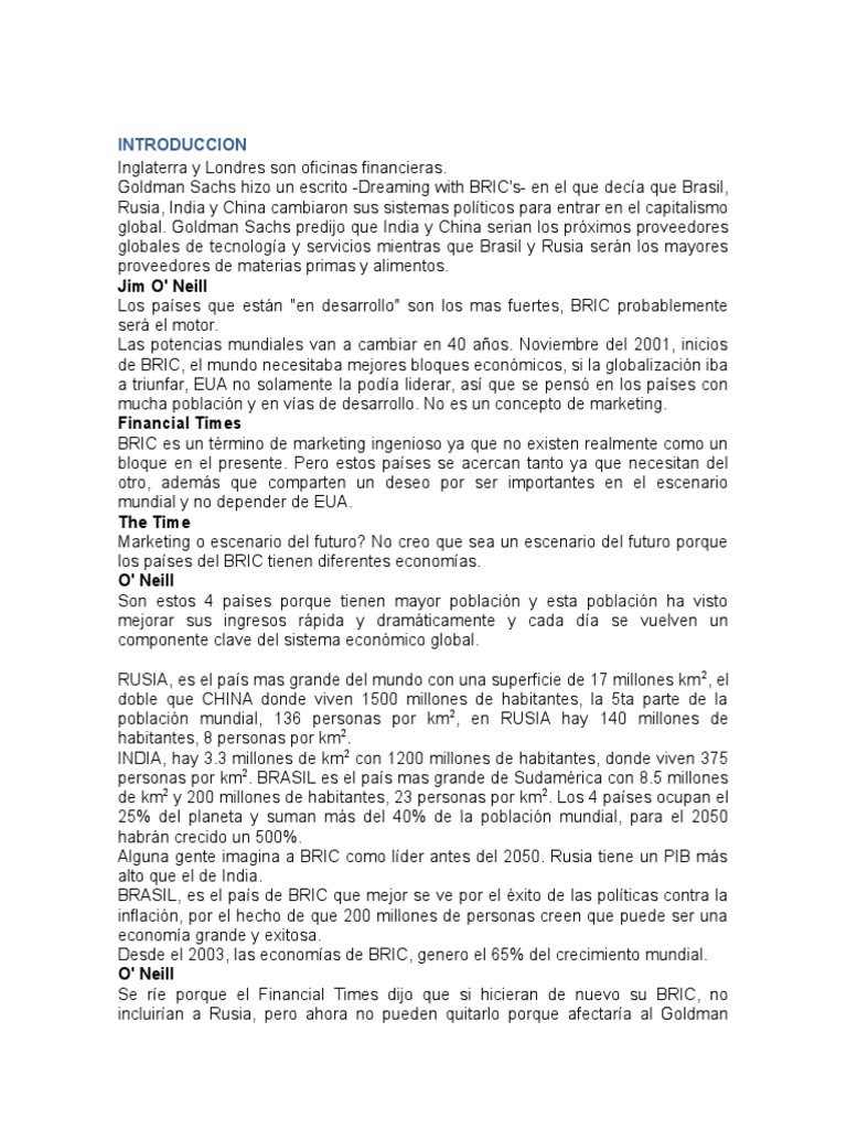 BRIC (Documental) PDF Bric China