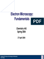 Electron Microscopy: Fundamentals: Chemistry 445 Spring 2004