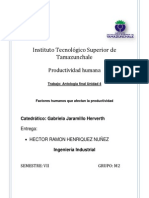 Antologia Productividad Humana PDF