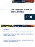 Ensaios mecânicos e propriedades mecânicas em tração