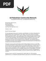 Palestine Community Network Letter to UN