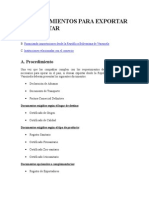 Procedimientos para Exportar e Importar