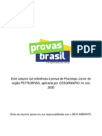 Gabarito Psicologo Junior Petrobras 2005 Cesgranrio