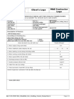 QA-F-VN-PCM- T & C Check List for Cooling Tower Pumps