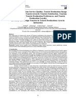 The Effect of Tourism Service Quality, Tourist Destination Image and Experience of Tourist towards Tourists Satisfaction, Tourism Word of Mouth, Tourist Destination Preferences and Tourist Destination Loyalty (A Study on Foreign Tourists in Tourist Destination Area in Indonesia)