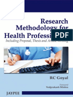 RC Goyal - Research Methodology For Health Professionals