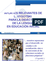 Aportes de L. Vigotsky para La Didáctica de La Lengua en Educación Inicial