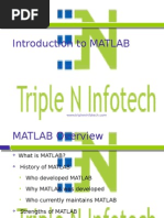 Introduction To MATLAB