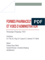 Formes Pharma Et Voies D Administration IFSI 2013