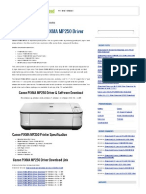 Download Canon Pixma Mp250 Driver Free Printer Driver Downloadfree Printer Driver Download Installation Computer Programs Printer Computing