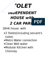 Independent HOUSE With 2 Car Parks: Tolet