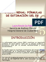 Formulas Para Estimar El Filtrado Glomerular