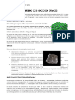 NaCl estructura cristalina