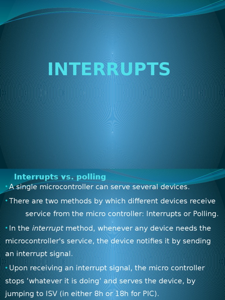 10 Interrupts PDF Microcontroller Pic Microcontroller