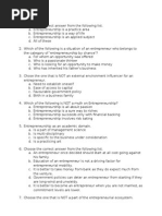 Entrepreneurship Multiple Choice Questions.2015.Docx 6.Jan