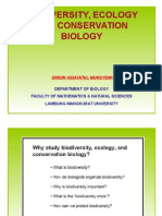 Biodiversity, Ecology and Conservation Biology