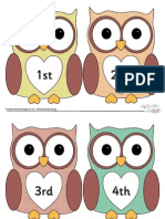 Owl Ordinal Numbers 1 10