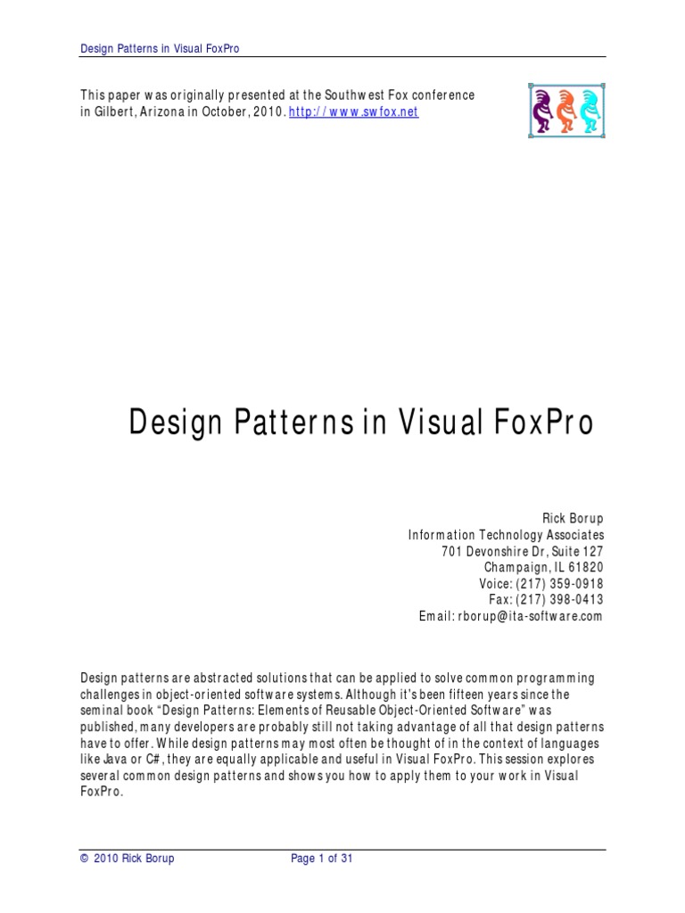 VFP Designpatterns Published | PDF | Inheritance (Object Oriented ...