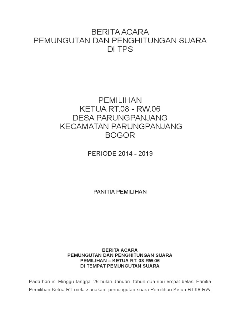 50 Contoh Surat Undangan Rapat Pemilihan Ketua Rt Terbaru
