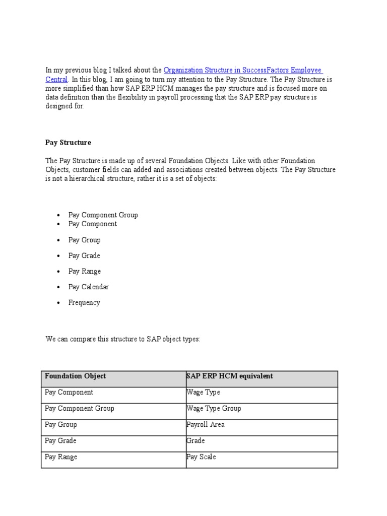 Understanding Pay Structure in SuccessFactors | PDF | Payroll | Employment