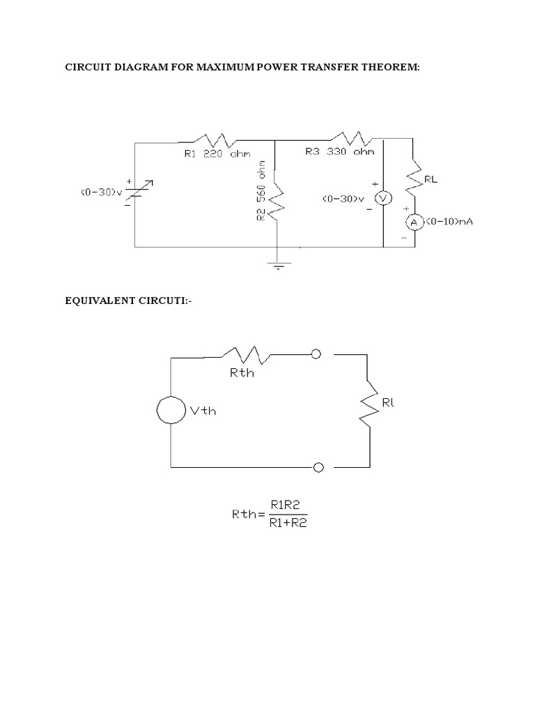 Maximum Power Transfer Theorem | PDF | Science & Mathematics | Computers