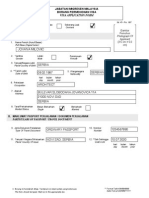 Malaysian Visa Application Form