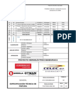 Especificación Técnica de Pintura en Industria