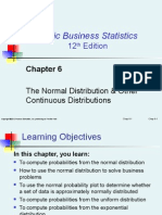 Chapter 6:The Normal Distribution & Other Continuous Distributions