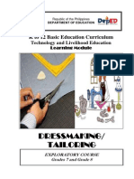 k to 12 Dressmaking and Tailoring Learning Modules