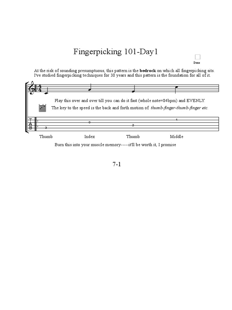 Fingerpicking 101 PDF Leisure Entertainment (General)