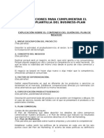 Plantilla para Plan de Negocios