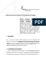 Demanda Rectificacion de Estado Civil Garcia Peña