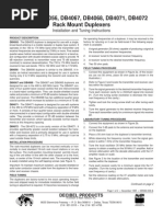 DB 4055 56 67 68 71 72 Duplexers Instructions