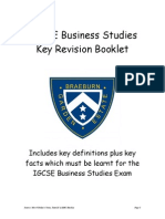 IGCSE Business Studies Key Revision Booklet