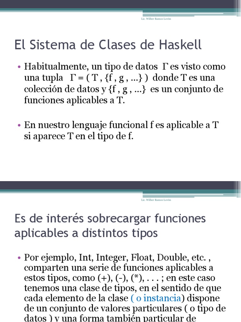 El Sistema de Clases de Haskell | PDF | Herencia (Programación ...