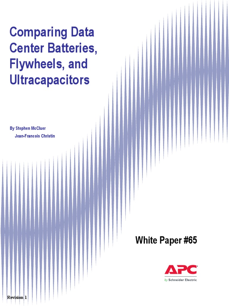 WP65 Comparing Data Center Batteries, Flywheels, and Ultracapacitors