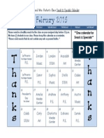 February 2015 Snack and Specials