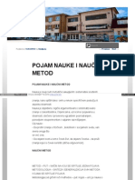 Pojam Nauke I Naucni Metod