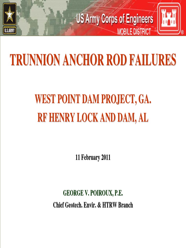Trunnion Anchor Rod Failures PDF Fracture Materials