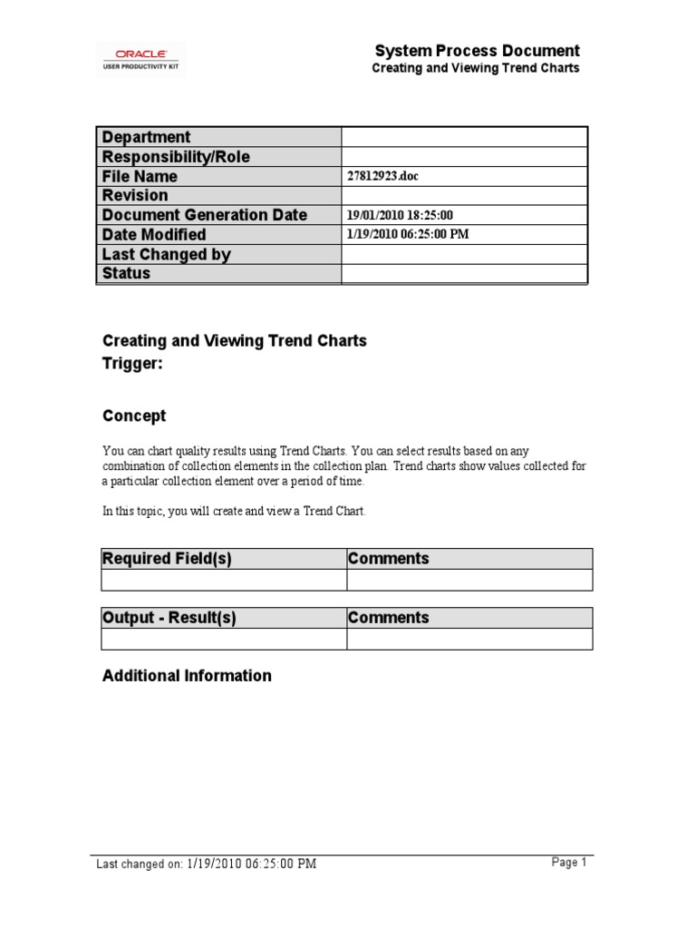 Creating and Viewing Trend Charts - SPD | PDF | Button (Computing ...