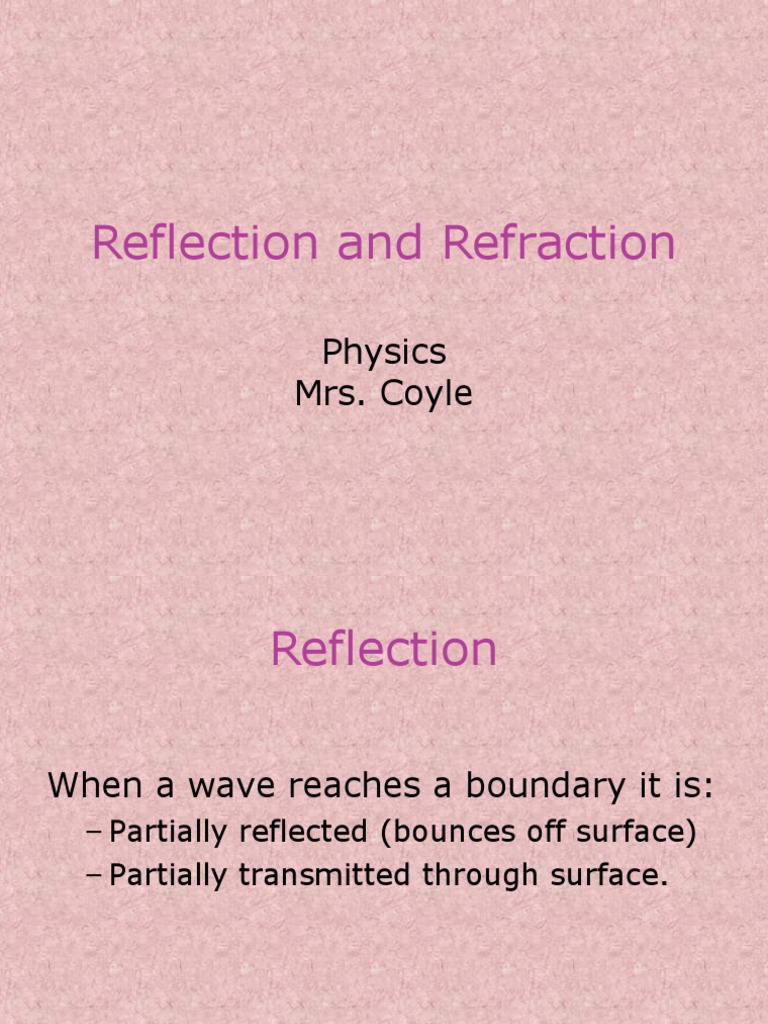 Reflection and Refraction in Physics | PDF | Refraction | Refractive Index